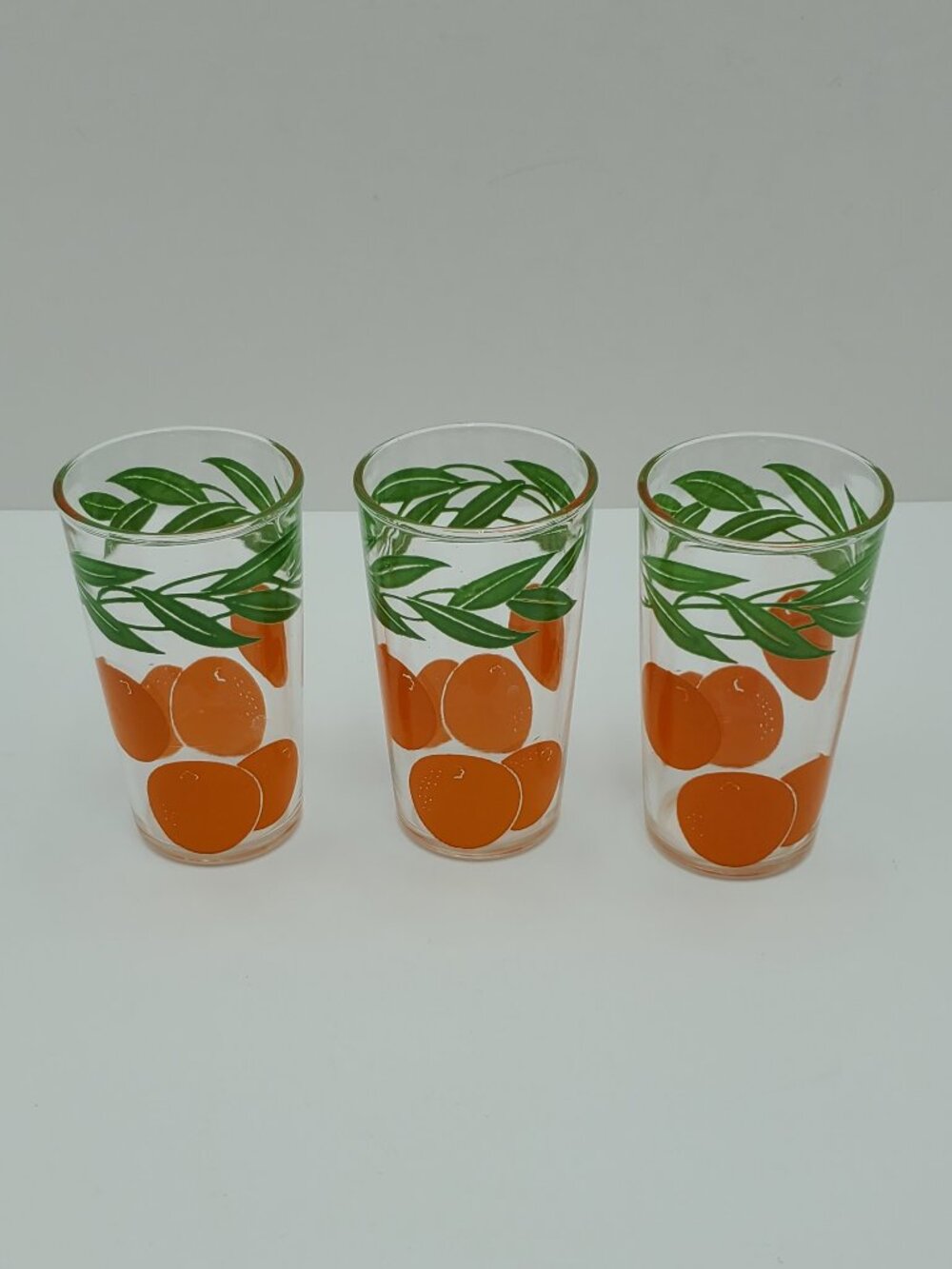 Hazel Atlas Juice Glasses Small Orange Juice Drinking Glasses